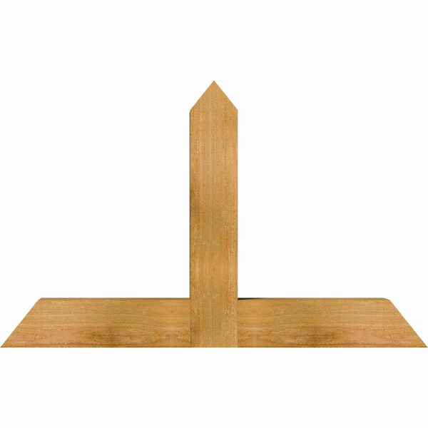 Ekena Millwork Portland Rough Sawn Timber Gable Bracket, Western Red Cedar, 36"W x 23"H x 4"D x 4"F, 15/12 Pitch GBW036X23X0404POR00RWR - main